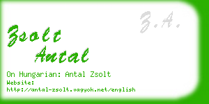 zsolt antal business card